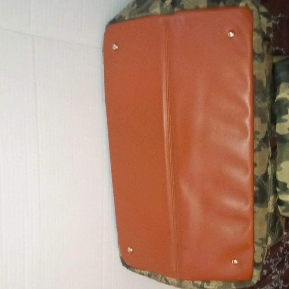 Joan & David Vacation Travel Weekend Bag in a Camouflage Pattern